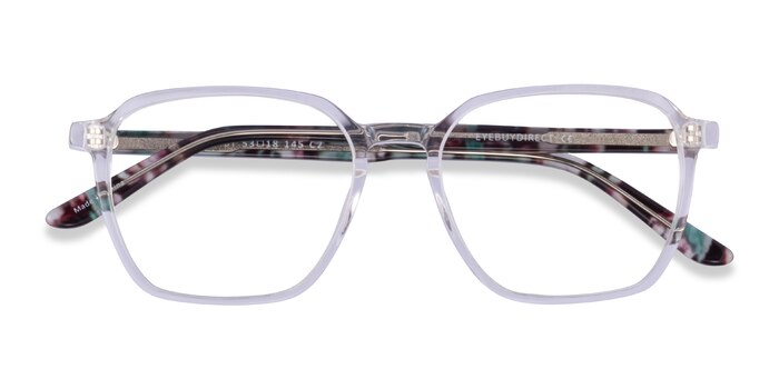 Clear Floral Ashby -  Acetate Eyeglasses
