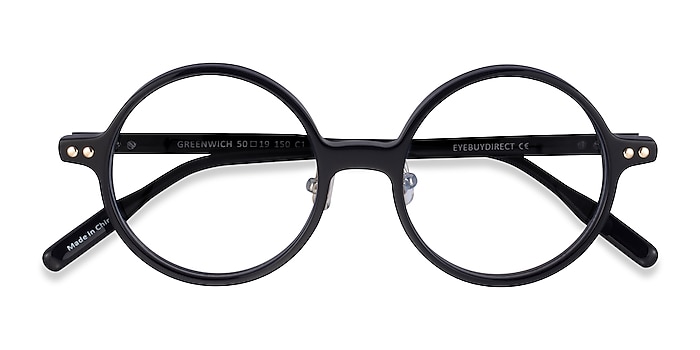 Black Greenwich -  Acetate Eyeglasses