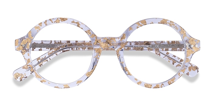 Clear Gold Disco -  Acetate Eyeglasses