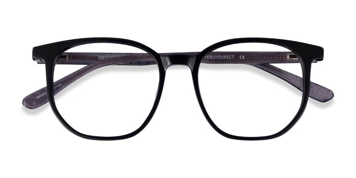 Black Gray Observation -  Acetate Eyeglasses