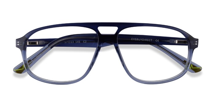 Clear Blue Volt -  Acetate Eyeglasses