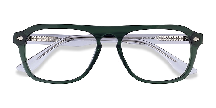 Clear Green Cedar -  Acetate Eyeglasses
