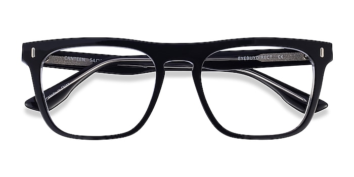 Black Clear Canteen -  Acetate Eyeglasses