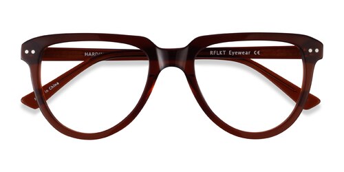 Male S Oval Clear Brown Acetate,Eco Friendly Prescription Eyeglasses - Eyebuydirect S Hardin