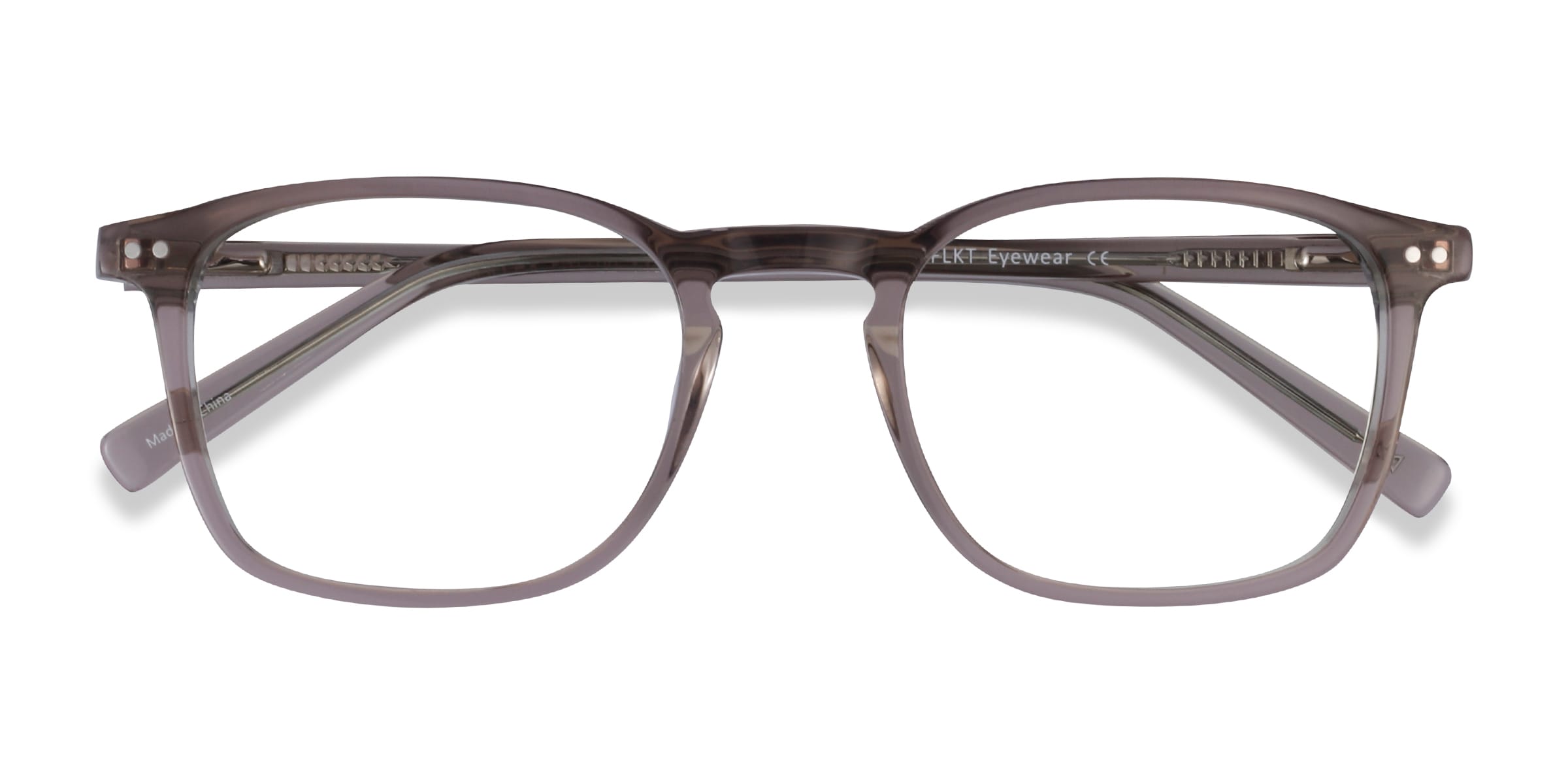 Holley Rectangle Clear Brown Full Rim Eyeglasses |