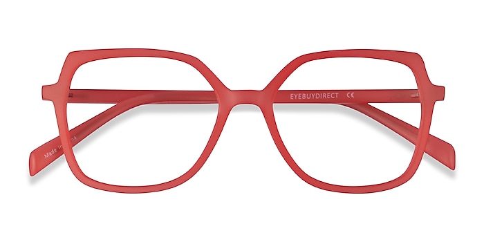 Matte Red Lunette -  Plastic Eyeglasses