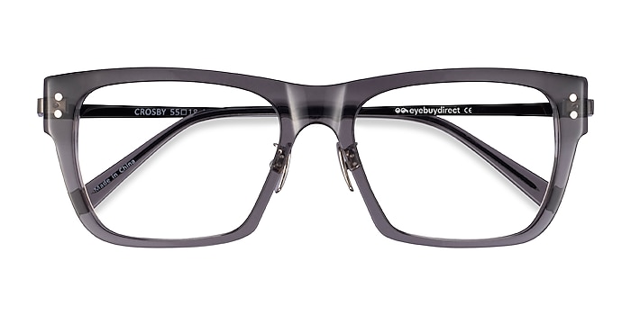 Clear Gray Gunmetal Crosby -  Acetate Eyeglasses