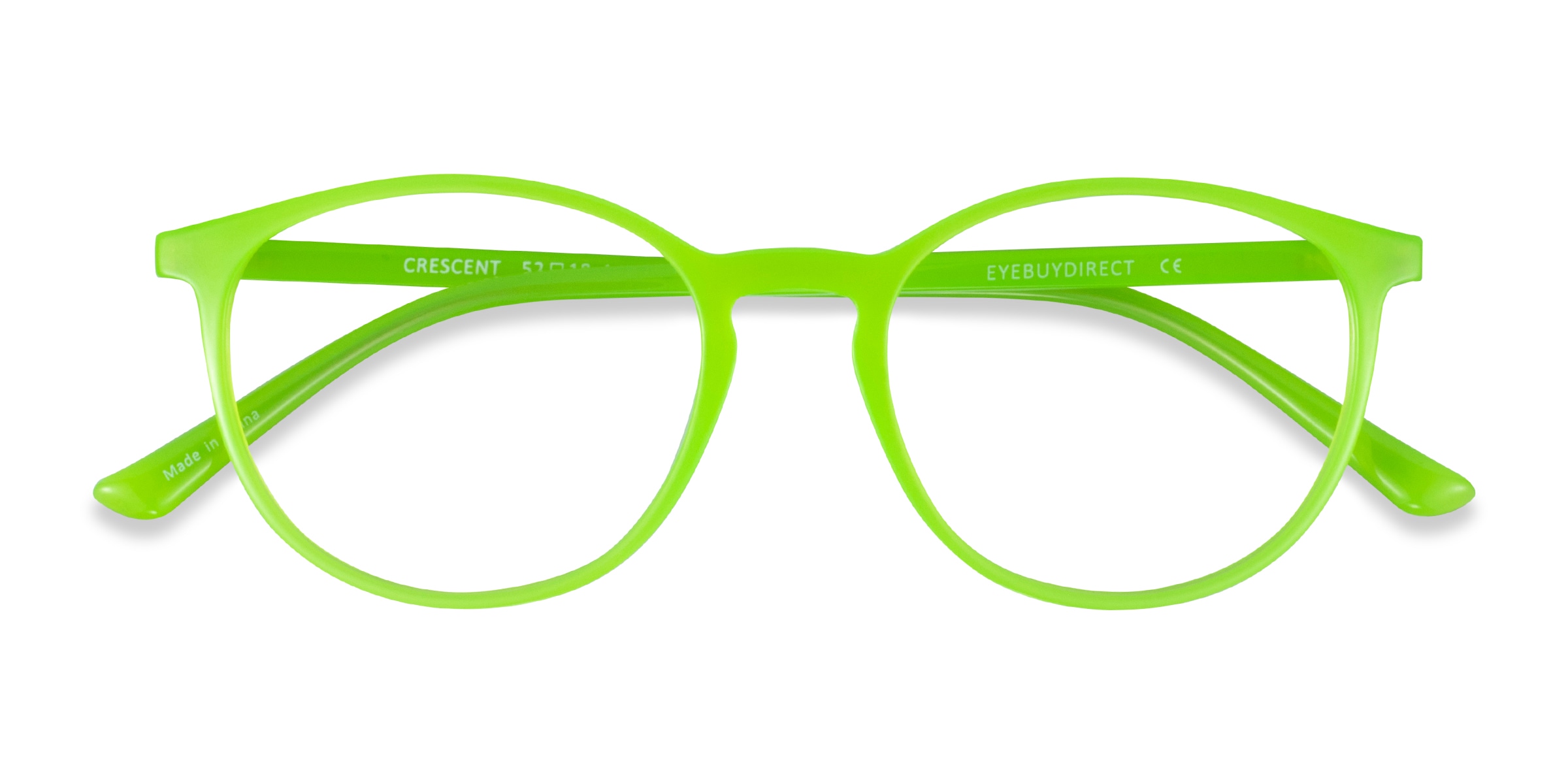 green plastic glasses frames