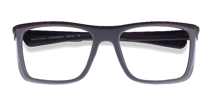 Dark Red Gray Ignite -  Plastic Eyeglasses