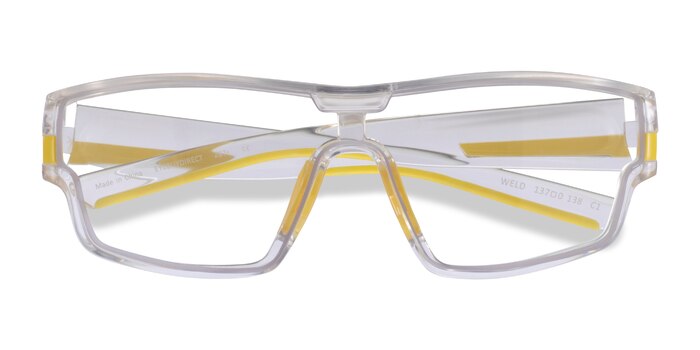 Clear Yellow Weld -  Plastic Eyeglasses