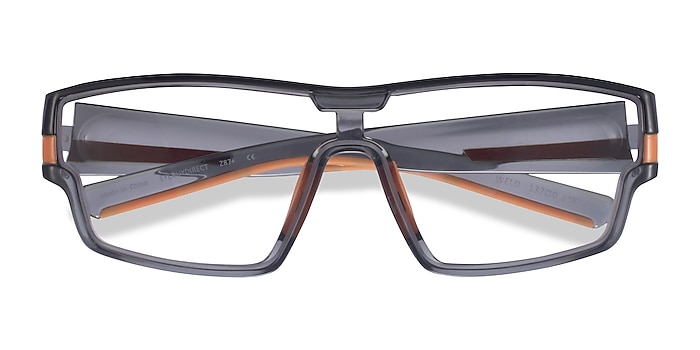 Clear Gray Orange Weld -  Plastic Eyeglasses