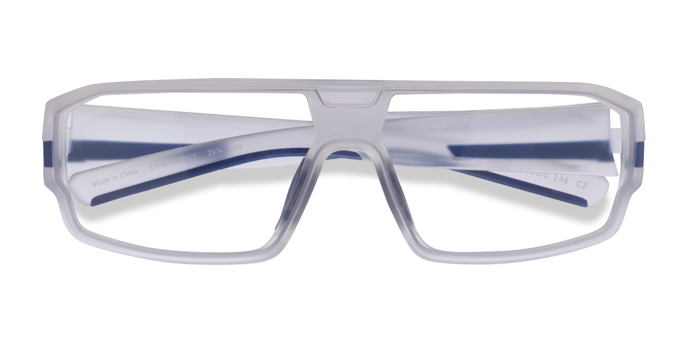 Dust Rectangle Clear Navy Full Rim Eyeglasses Eyebuydirect