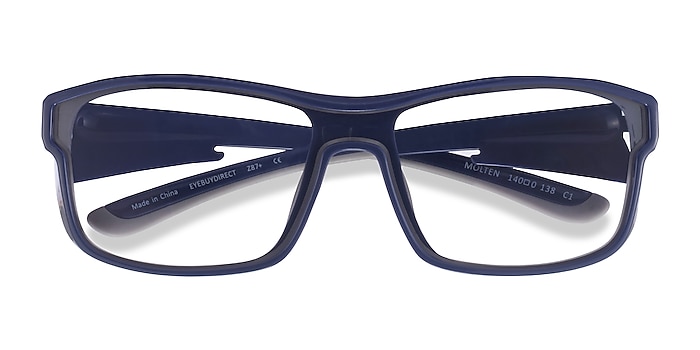 Navy Gray Molten -  Plastic Eyeglasses