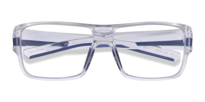 Clear Blue Flash -  Plastic Eyeglasses