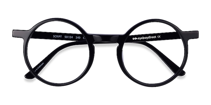 Black Script -  Acetate Eyeglasses
