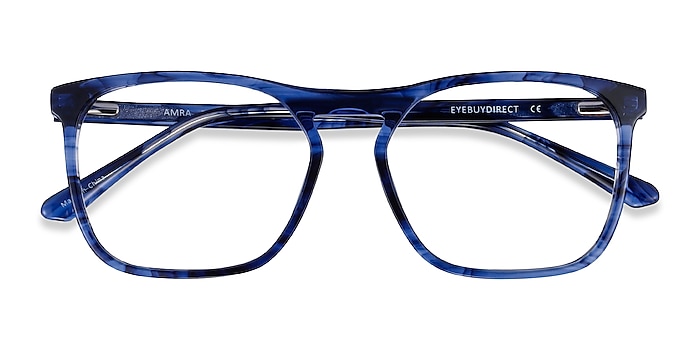 Blue Striped Amra -  Acetate Eyeglasses