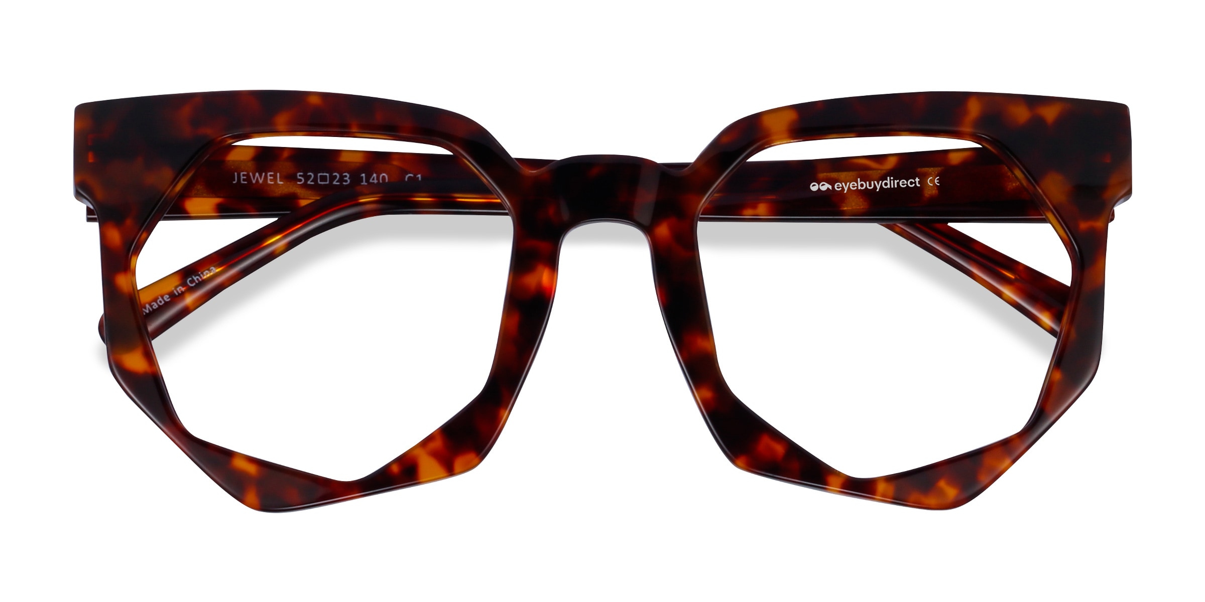 Jewel-Black Red Tortoise and Black Lens main image 1