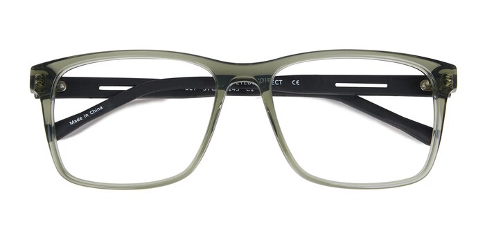Clear Olive Bet -  Acetate Eyeglasses