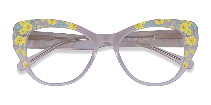 Clear Floral Thistle -  Acetate Eyeglasses