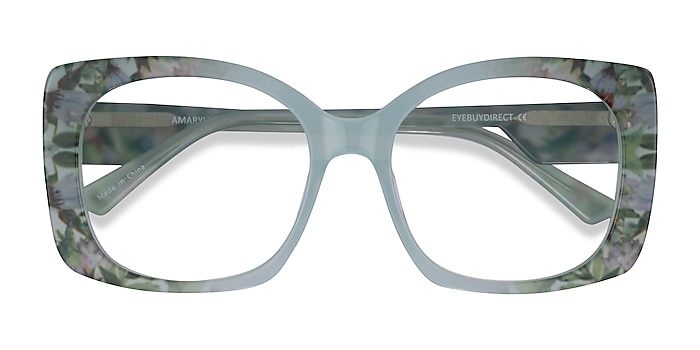 Green Floral Green Amaryllis -  Acetate Eyeglasses