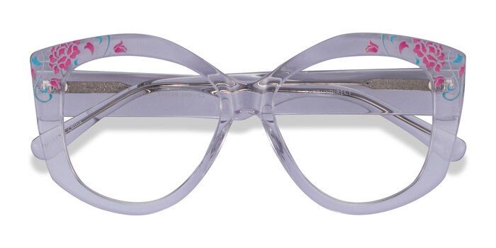 Clear Floral Petalis -  Acetate Eyeglasses