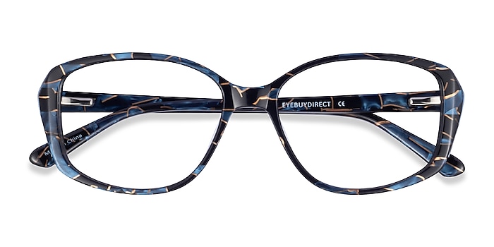 Blue Floral Freya -  Acetate Eyeglasses