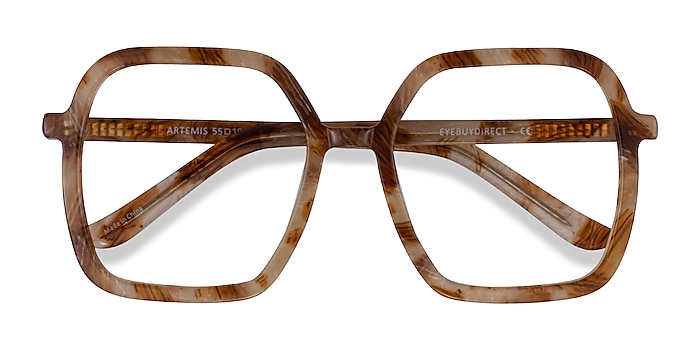 Brown Striped Artemis -  Acetate Eyeglasses
