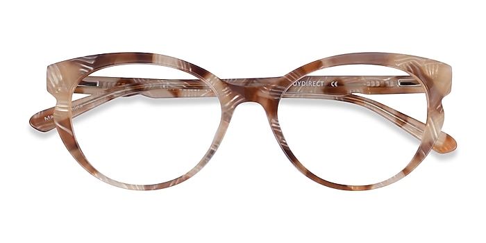 Brown Striped Moa -  Acetate Eyeglasses