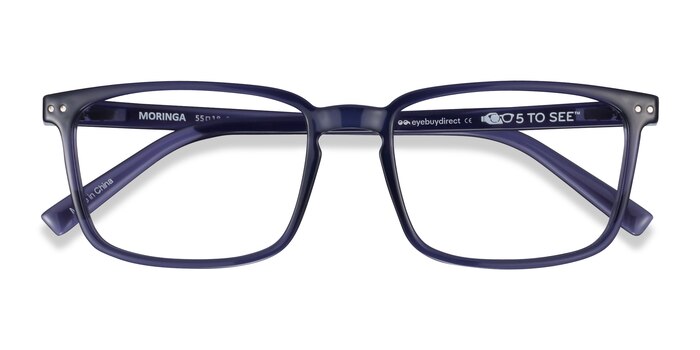 Crystal Dark Blue Moringa -  Eco Friendly Eyeglasses