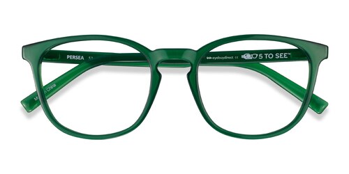 Unisex S Square Green Eco Friendly,Plastic Prescription Eyeglasses - Eyebuydirect S Persea