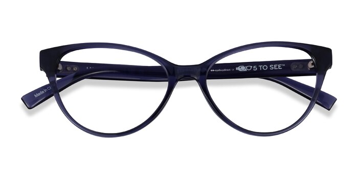 Crystal Dark Blue Lantana -  Eco Friendly Eyeglasses