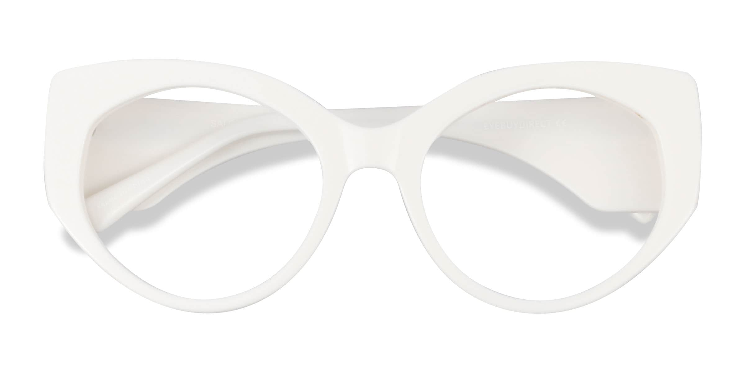 White cat eye clearance frames