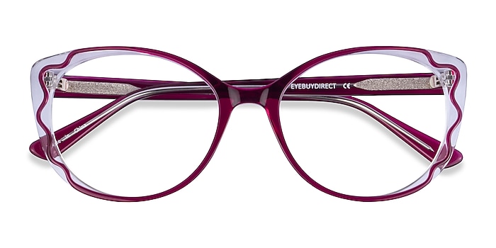 Purple Clear Agrias -  Acetate Eyeglasses