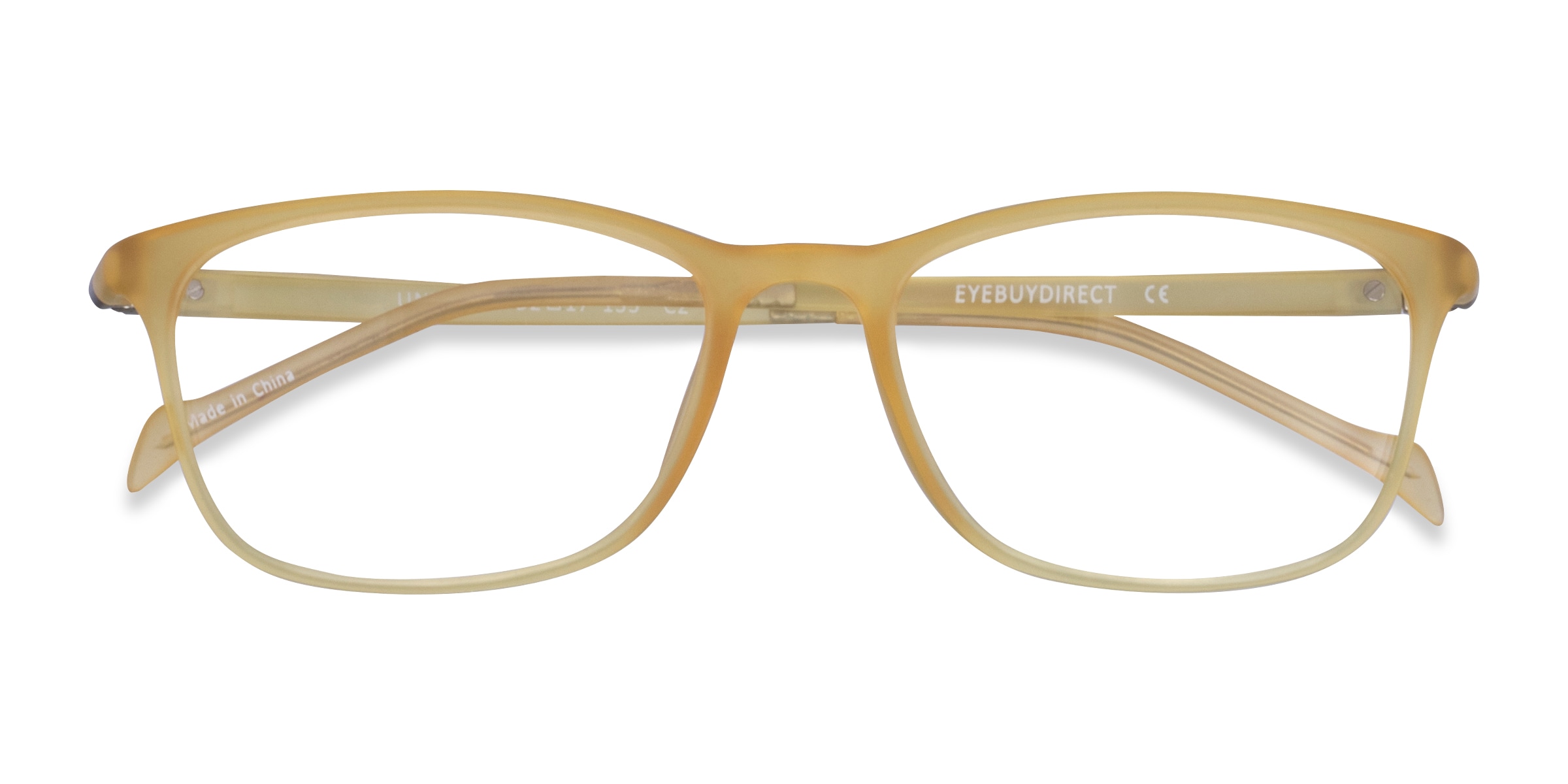 Unwind Rectangle Clear Yellow Glasses for Women | Eyebuydirect