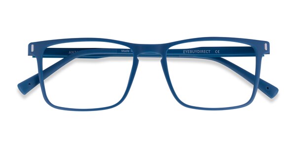 Anza Rectangle Navy Full Rim Eyeglasses | Eyebuydirect