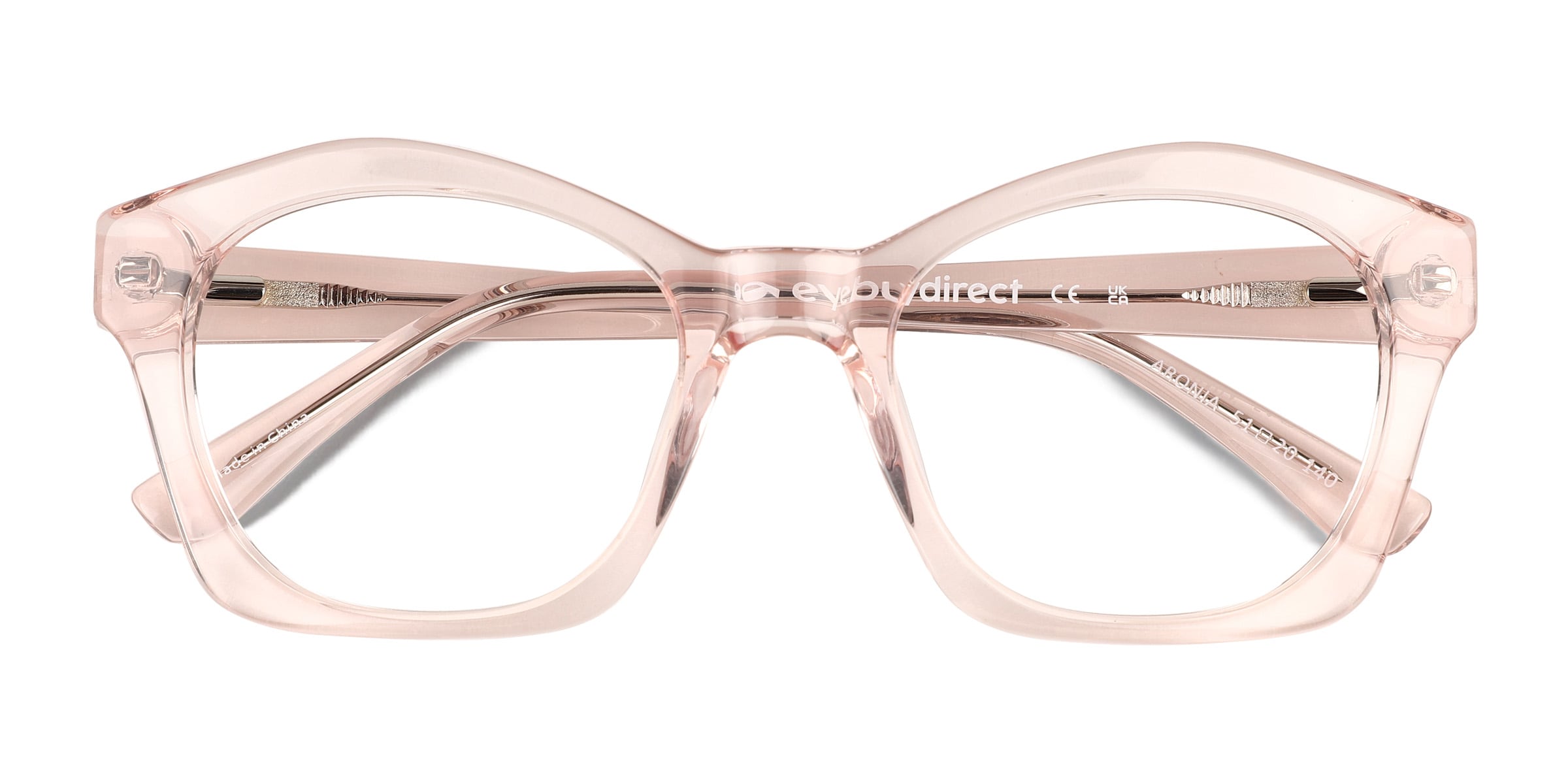 Aronia Geometric Crystal Light Pink Full Rim Eyeglasses | Eyebuydirect