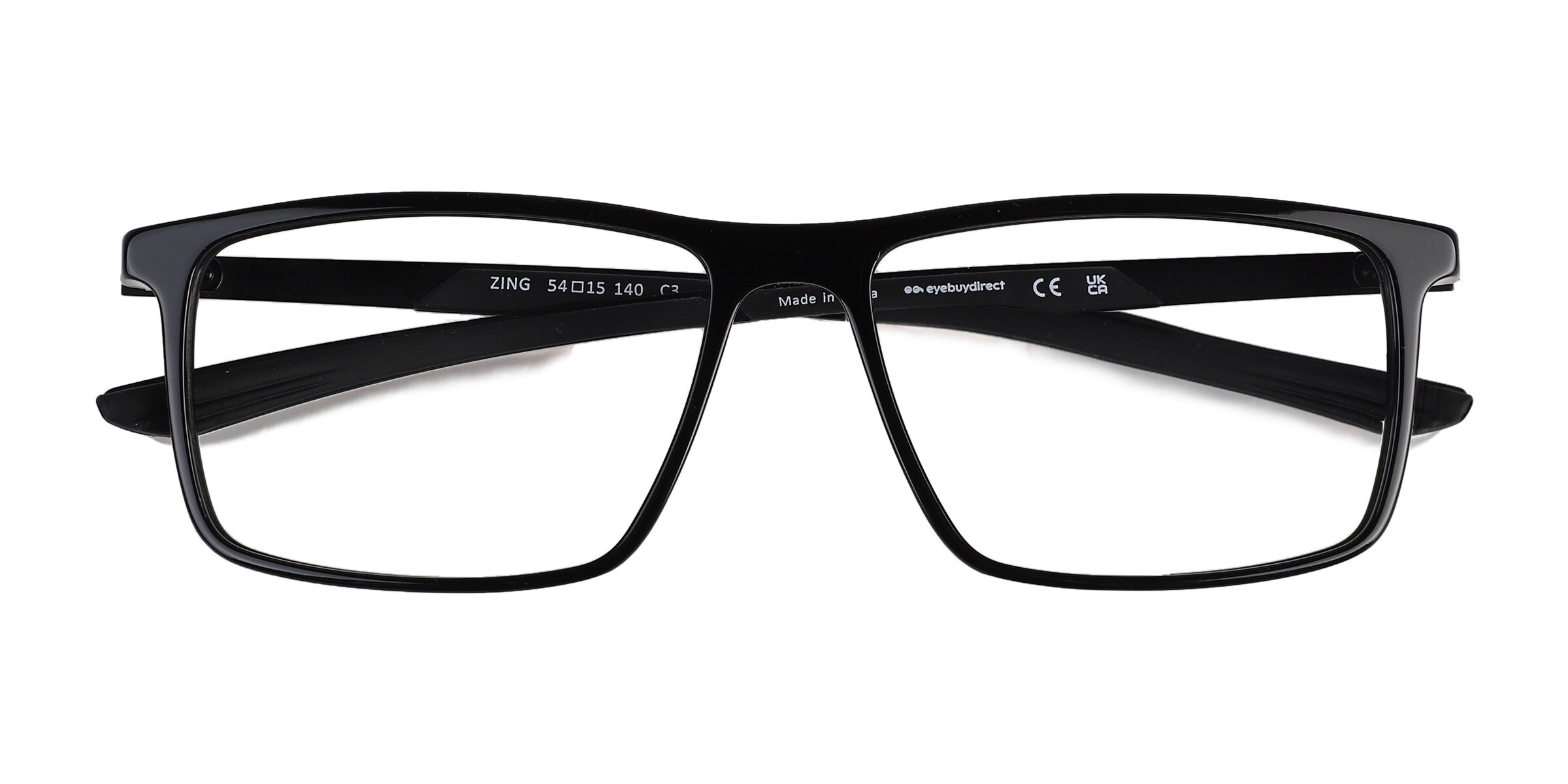 Zing Rectangle Black Full Rim Eyeglasses | Eyebuydirect Canada