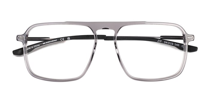 Crystal Gray Zip -  Acetate Eyeglasses