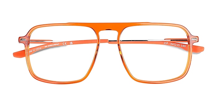 Crystal Orange Zip -  Acetate Eyeglasses