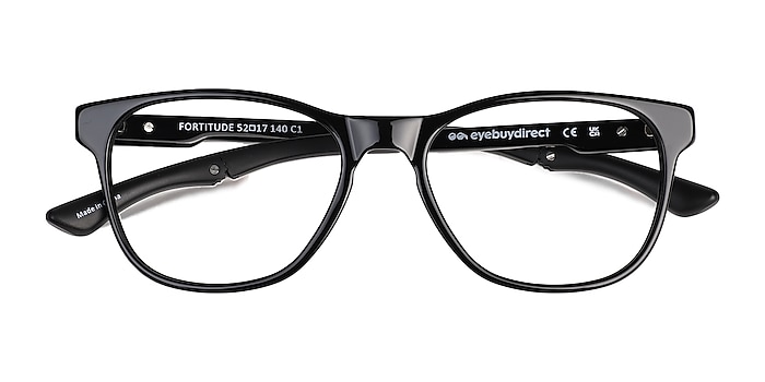 Solid Black Fortitude -  Acetate Eyeglasses