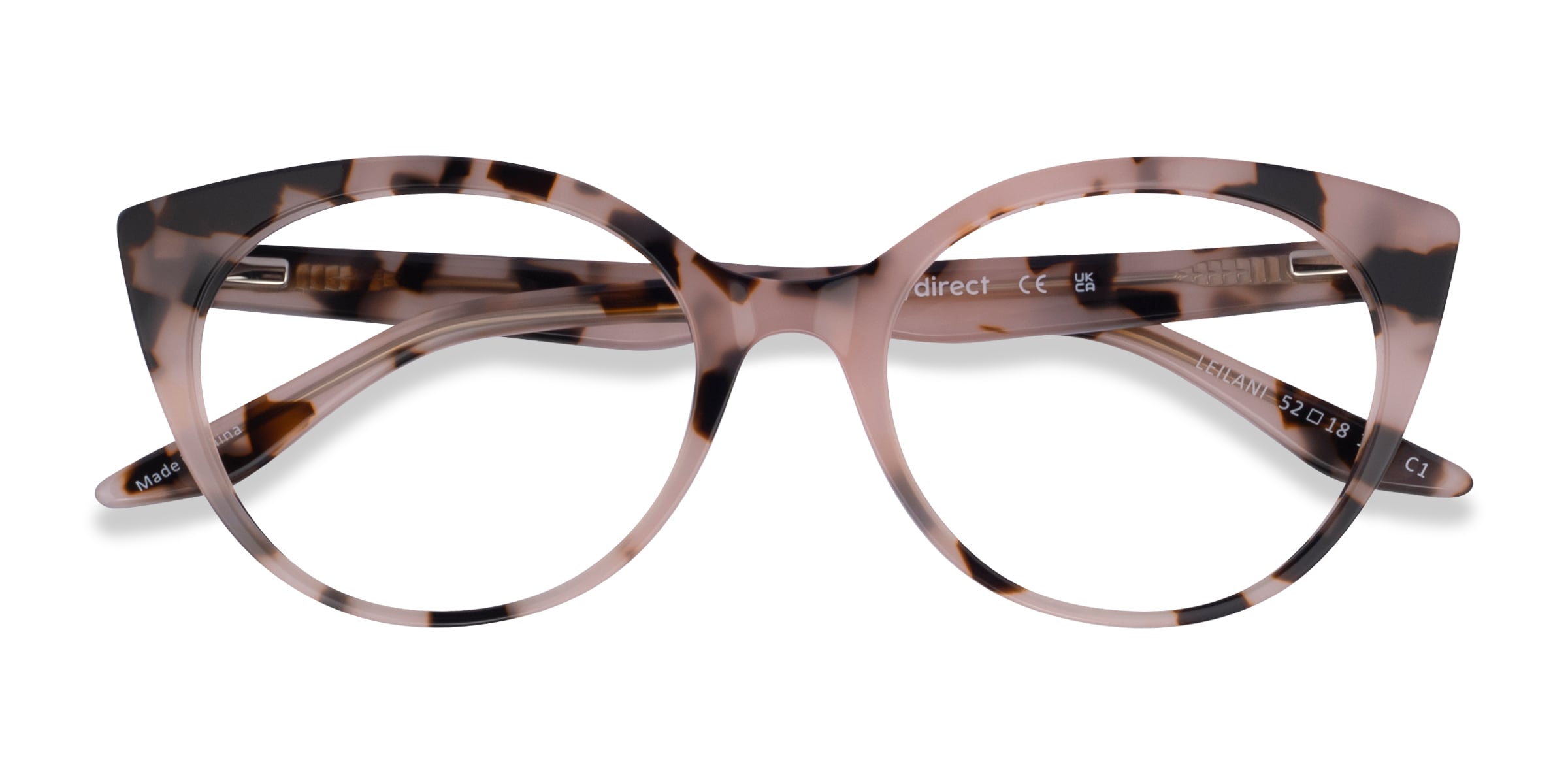 Pink tortoise sales eyeglasses