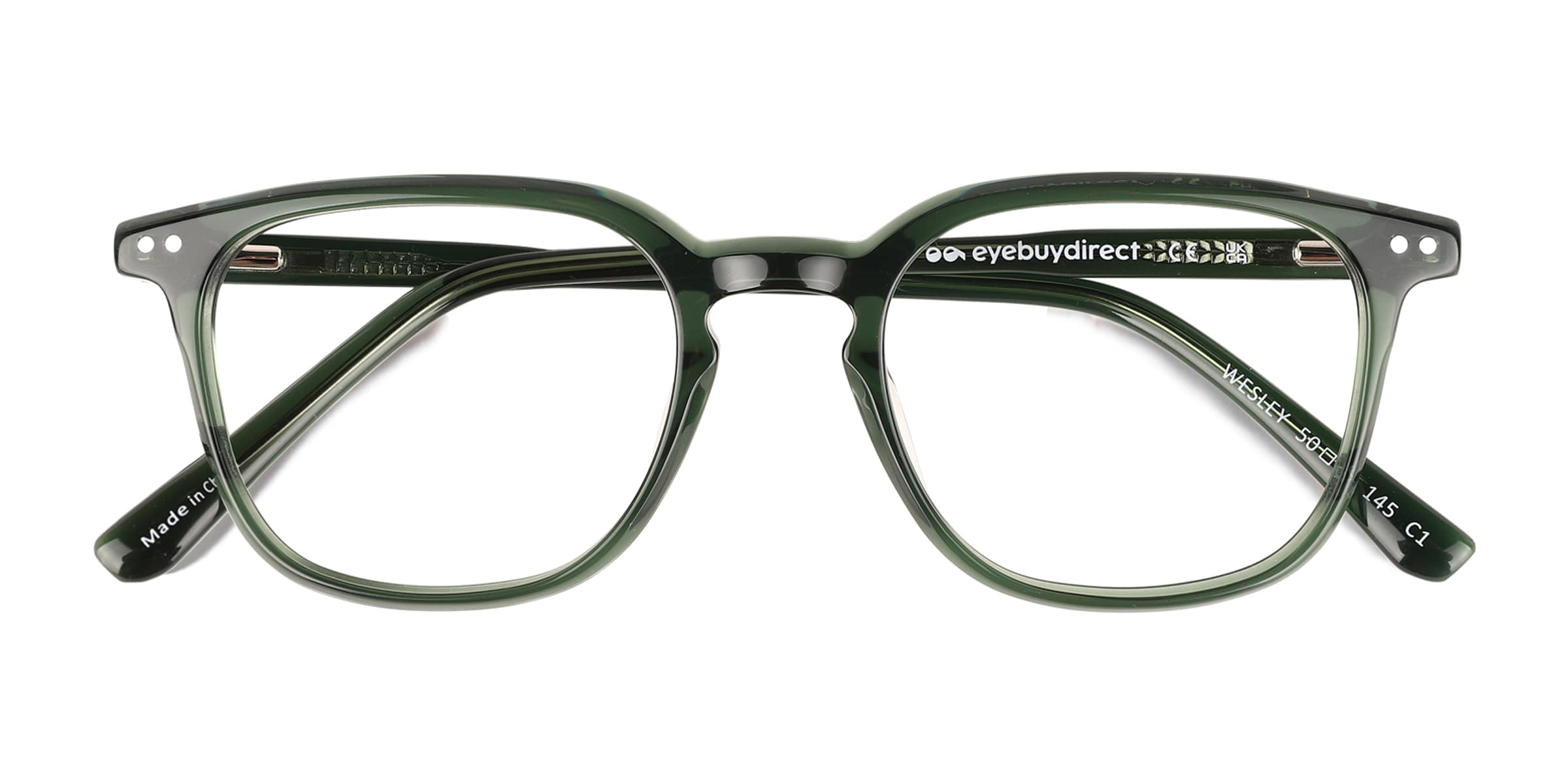 Unisex s square Green Acetate Prescription eyeglasses - Eyebuydirect s Wesley 63$