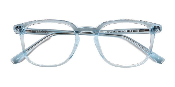 Progressive eyeglasses Online with Mediumfit, square, Full-Rim Acetate Design — Wesley in Clear Blue/green/tortoise by Eyebuydirect - Lenses Included
