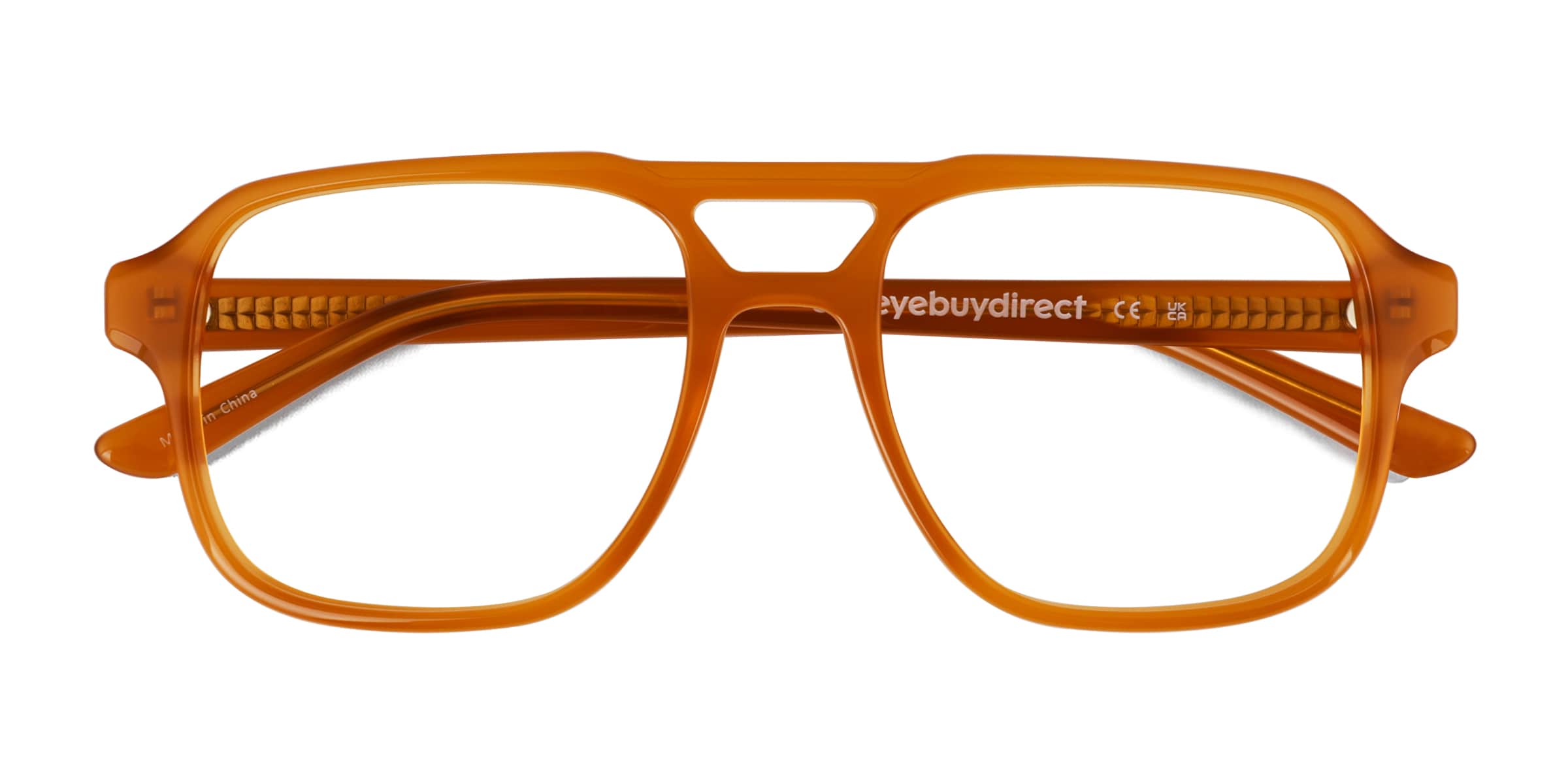 Clay Aviator Crystal Yellow Full Rim Eyeglasses | Eyebuydirect