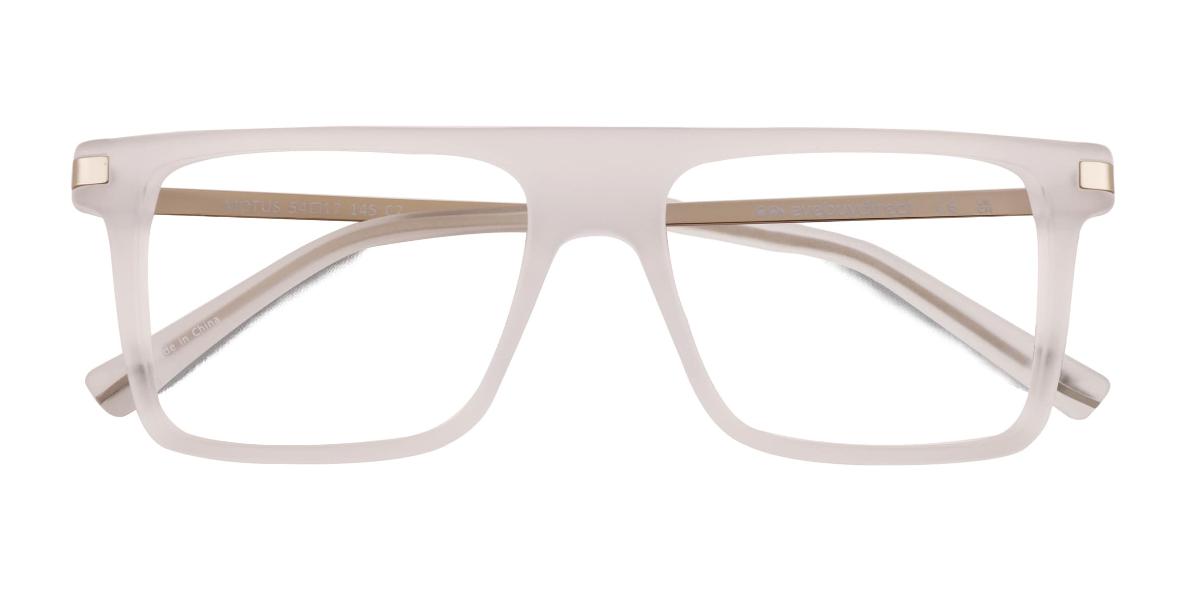 Motus Square Frosted Clear Glasses for Men |