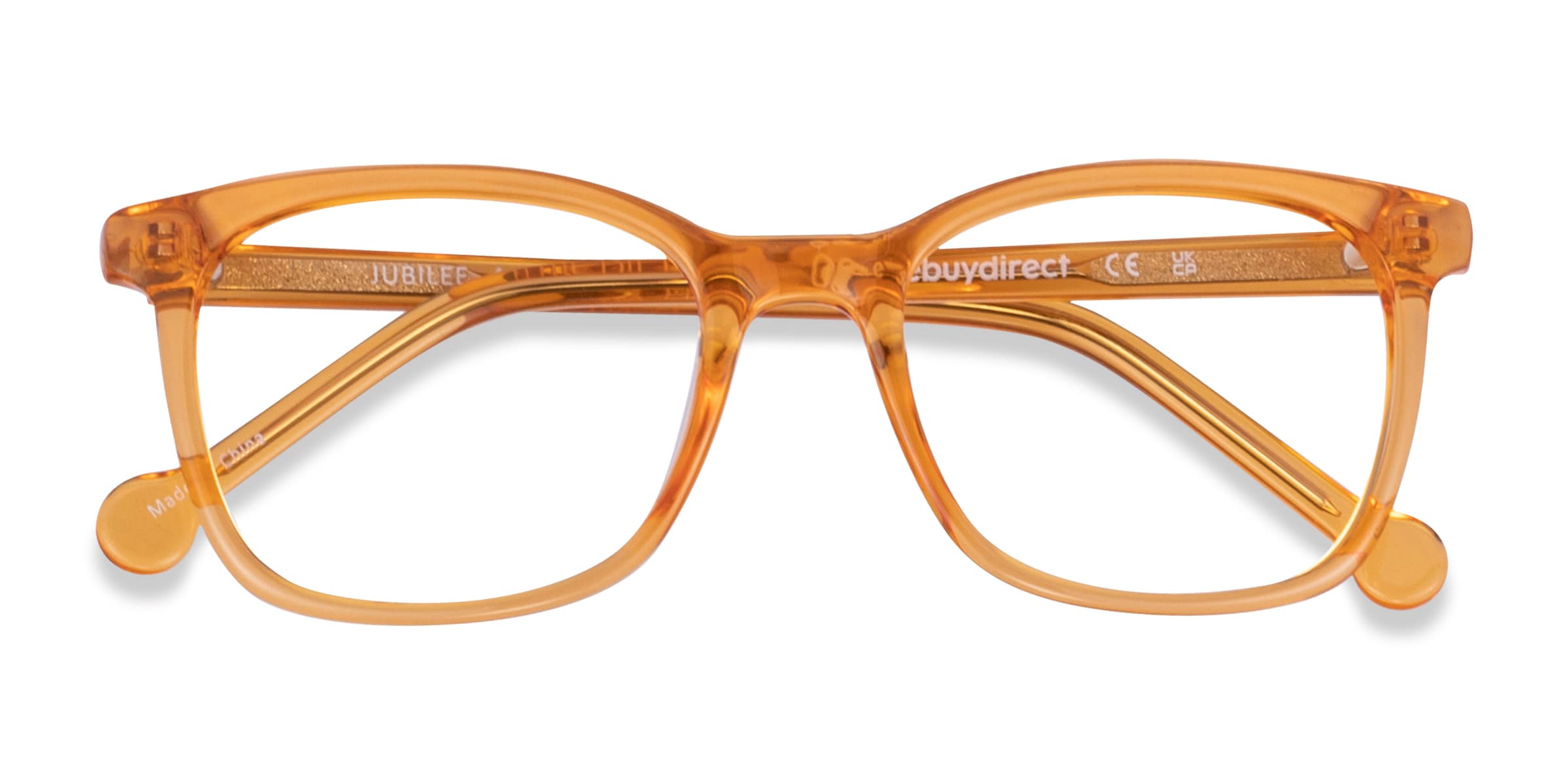 Jubilee Square Clear Brown Glasses |