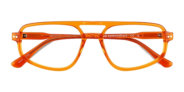 Crystal Orange Meditate -  Acetate Eyeglasses
