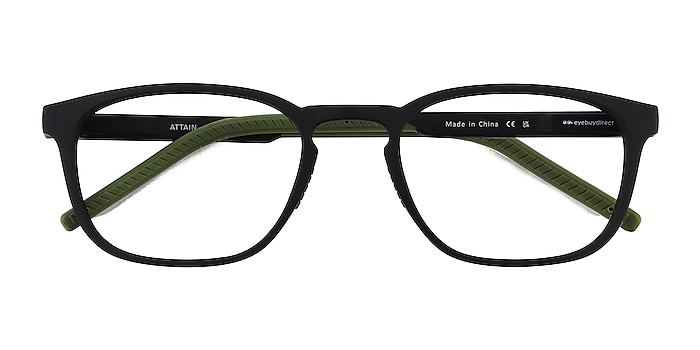 Matte Black Attain -  Plastic Eyeglasses