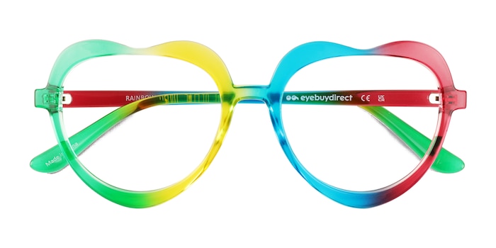 Rainbow Rainbow Heart -  Plastic Eyeglasses
