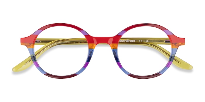 Striped Rainbow Love Wins -  Acetate Eyeglasses